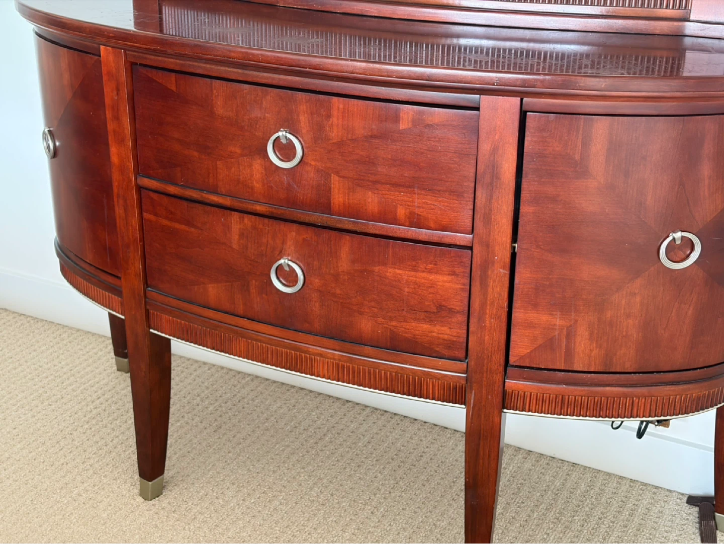 Cherry Wood Bedroom Set with Nightstand and Dresser - photo 2