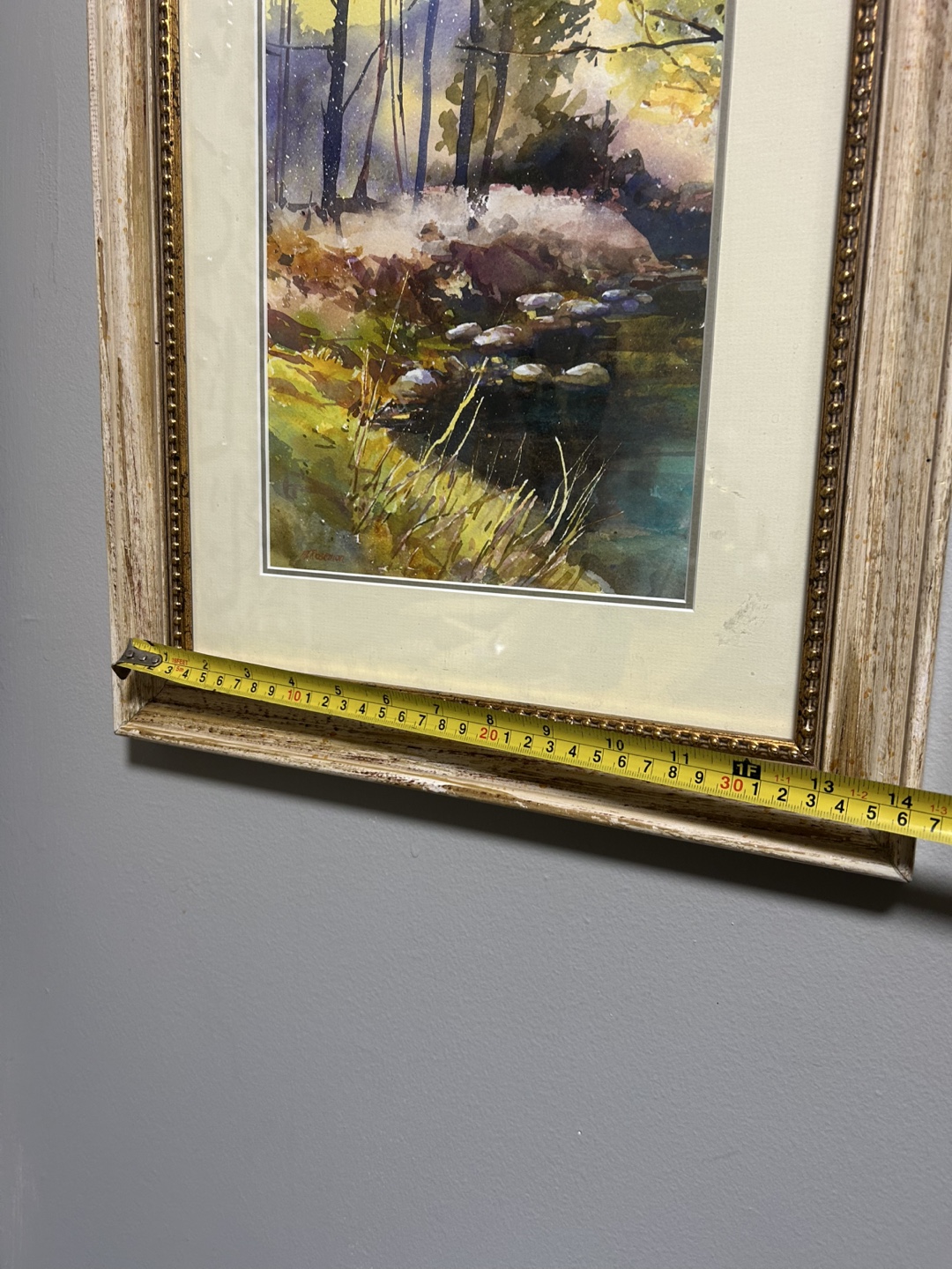 Framed Landscape Watercolour Painting