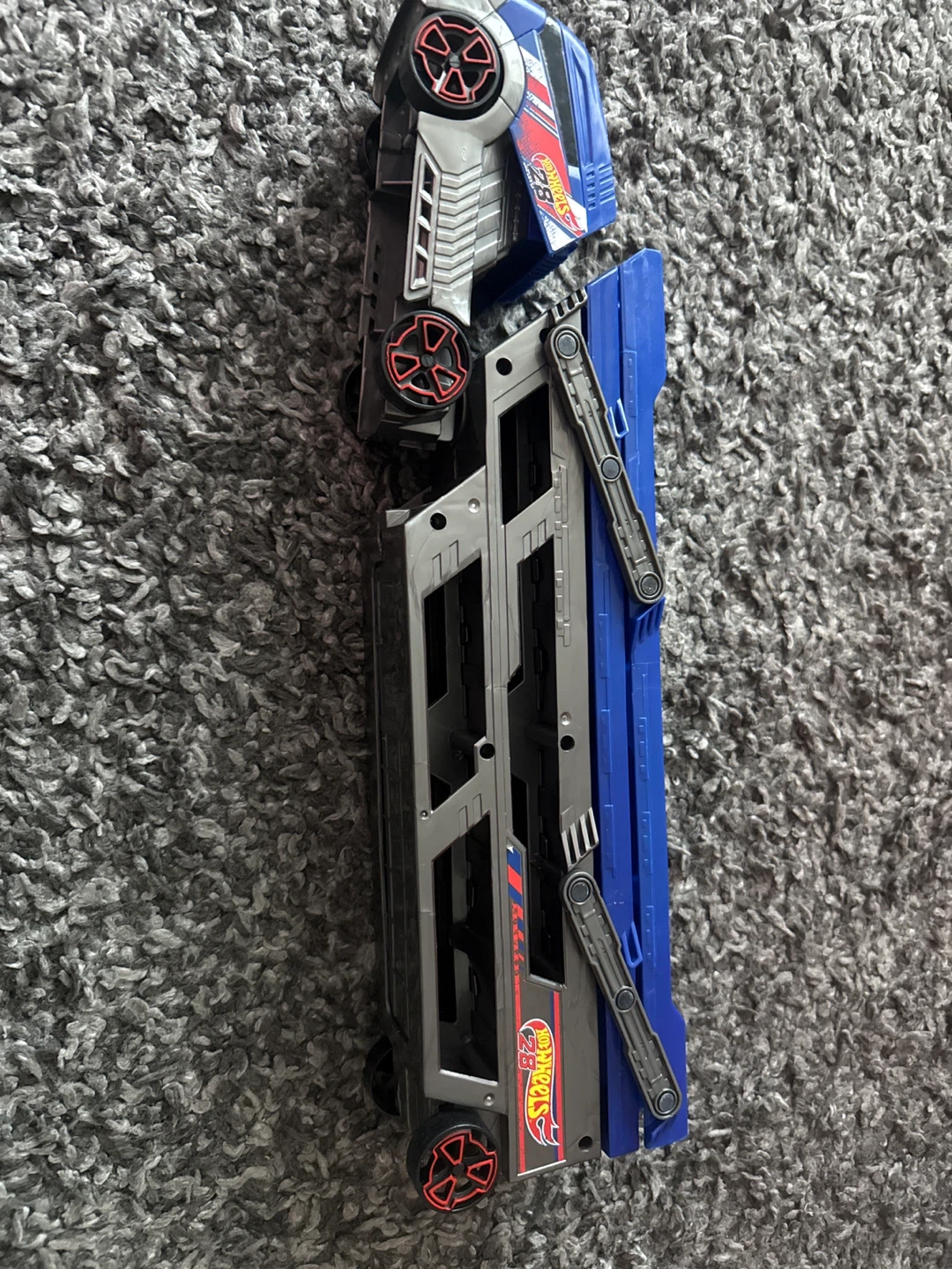 Hot Wheels Double Decker Car Carrier Truck Toy