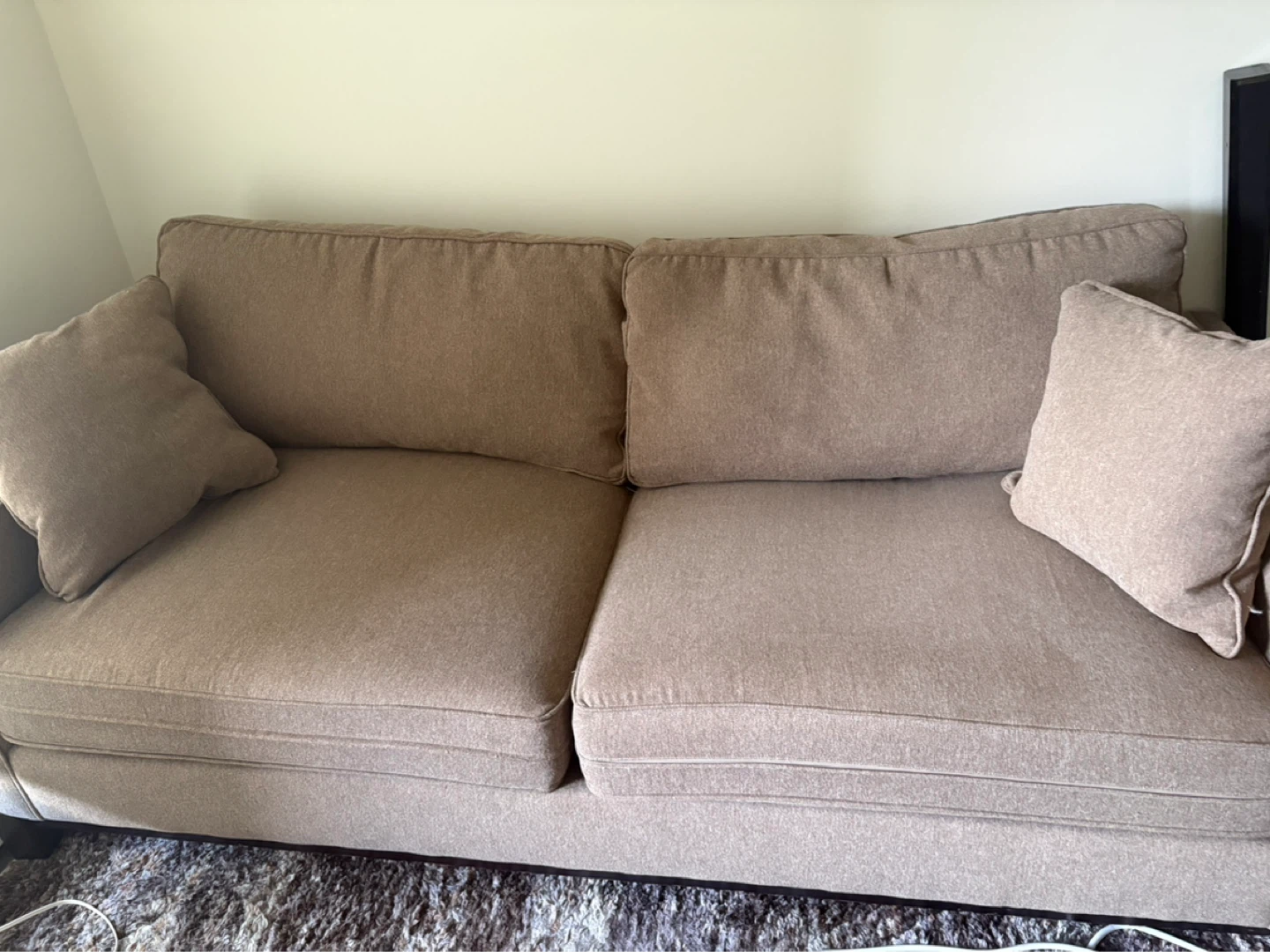Brown Sofa with Pillows - photo 2