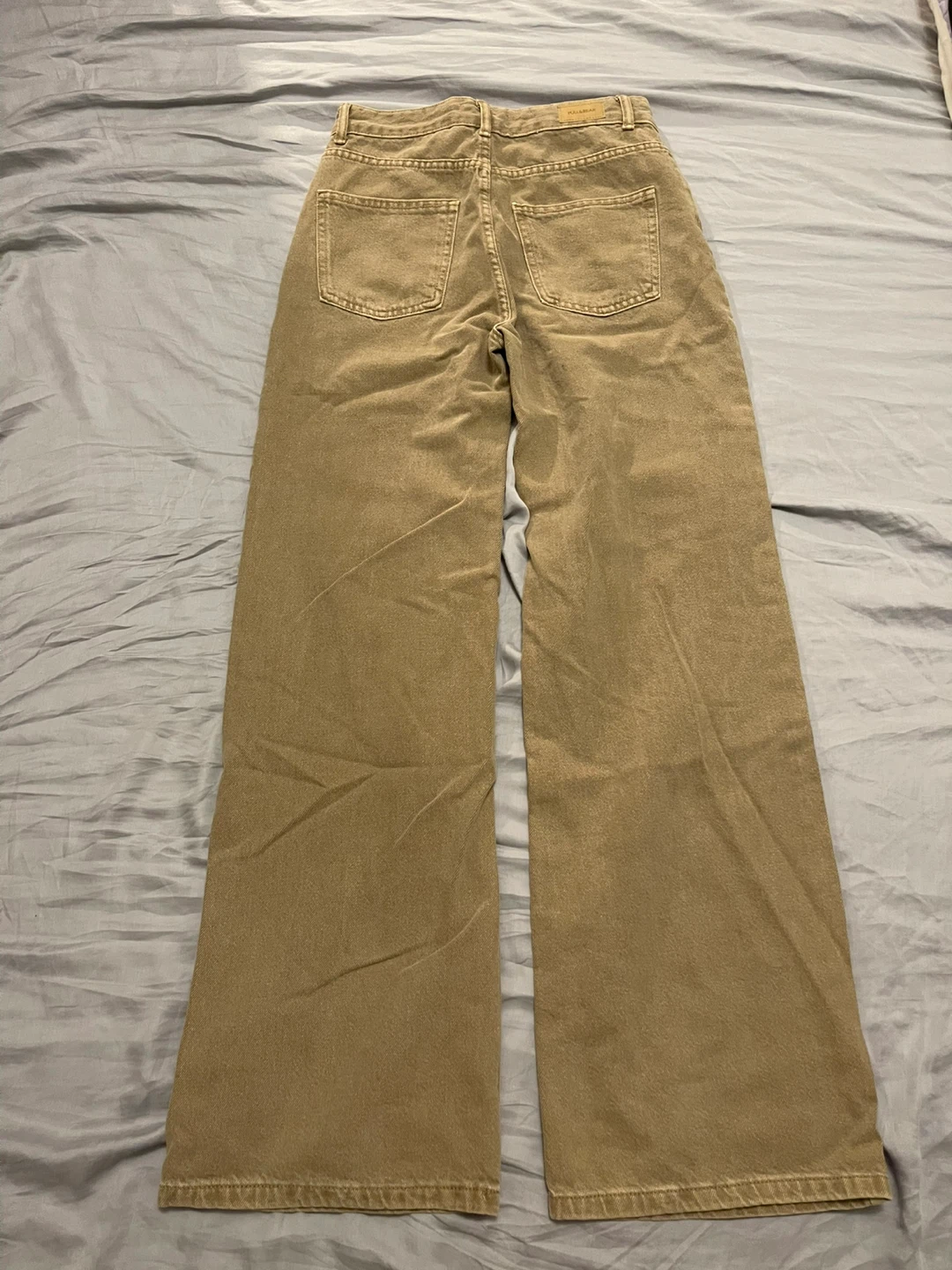 Pull&Bear Wide Leg Jeans Tan Size 2 - photo 5
