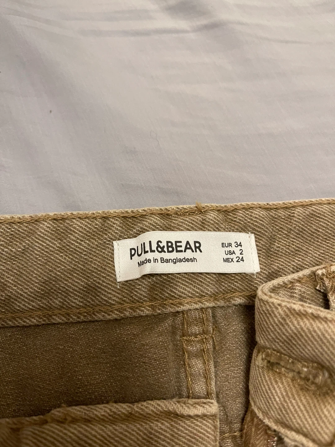 Pull&Bear Wide Leg Jeans Tan Size 2 - photo 3
