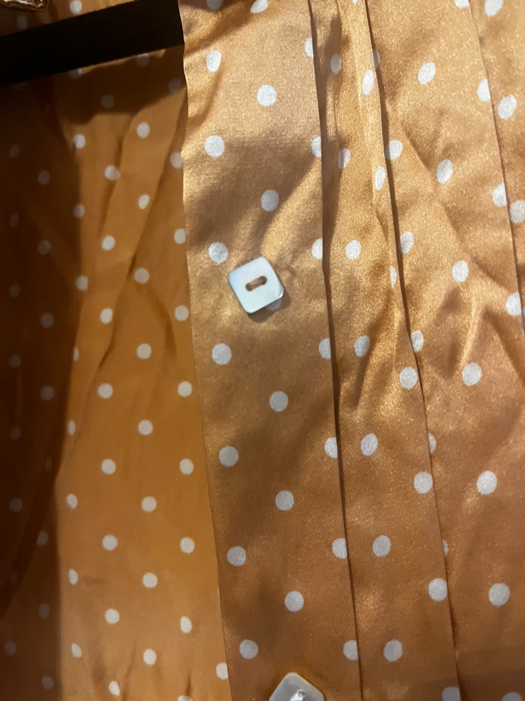 Sz- XS 100% Silk Polka Dot Button-Up Shirt - photo 4