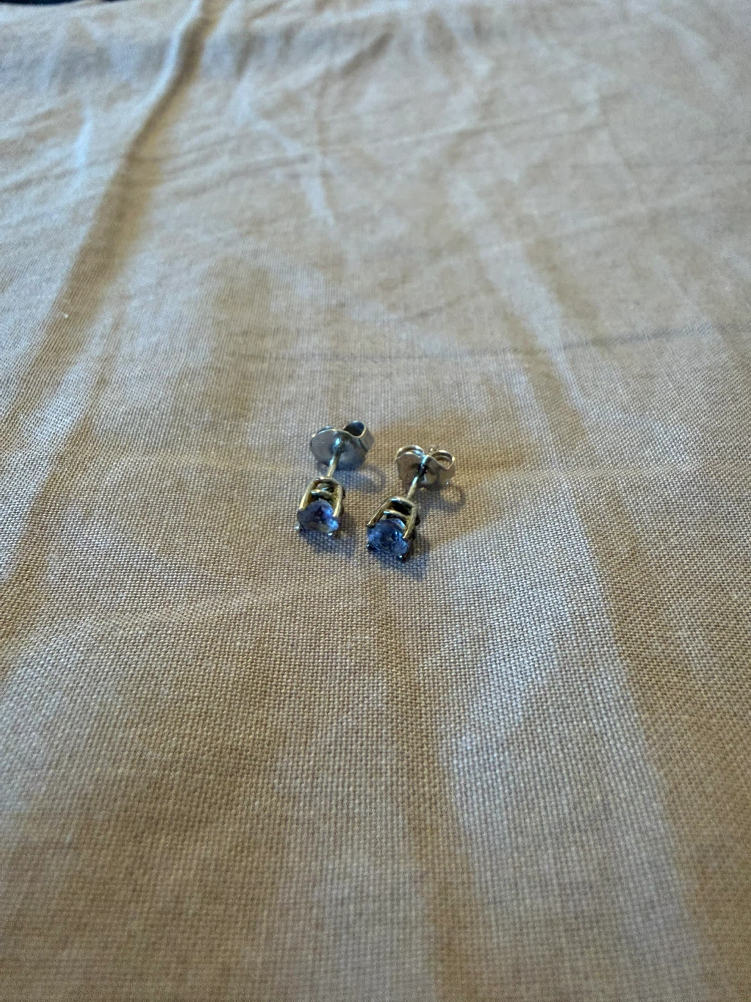 White gold diamond Earrings. free blue crystal earrings silver - photo 3
