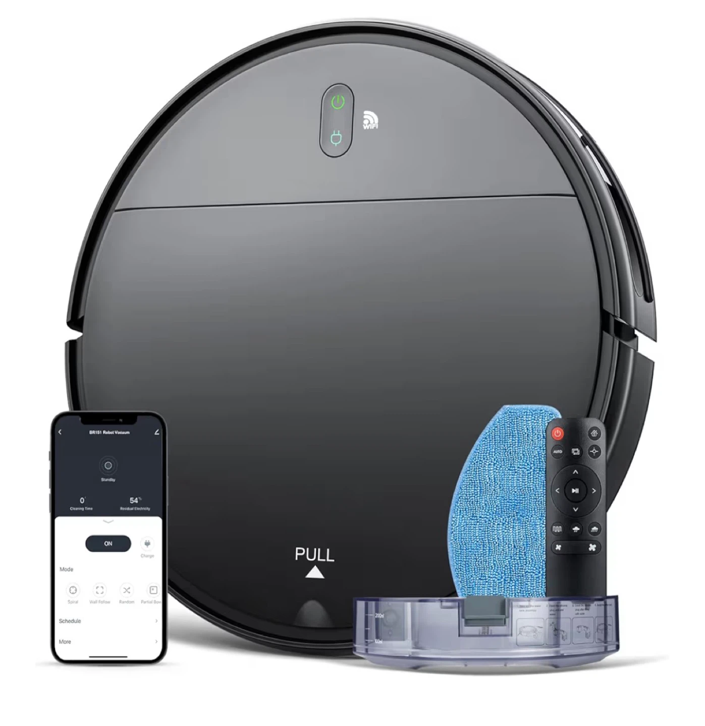 Robot Vacuum Cleaner with Remote and Mop Pad