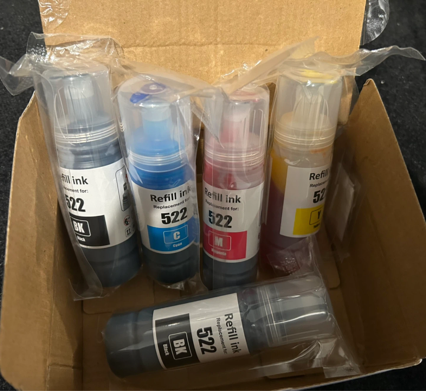 522 Ink Refill Bottles for EcoTank Printers
