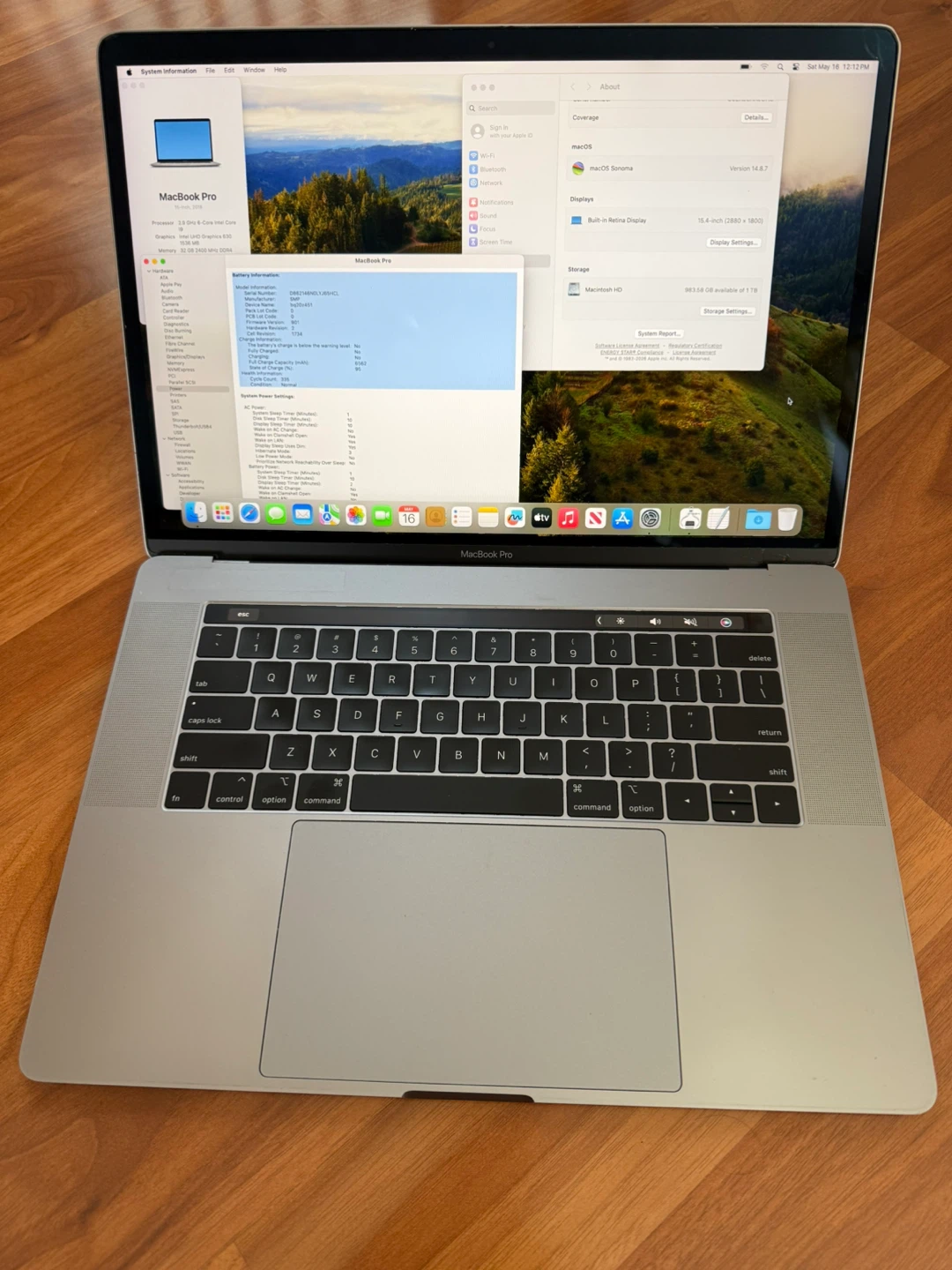 MacBook Pro 15-inch (2018) No charger