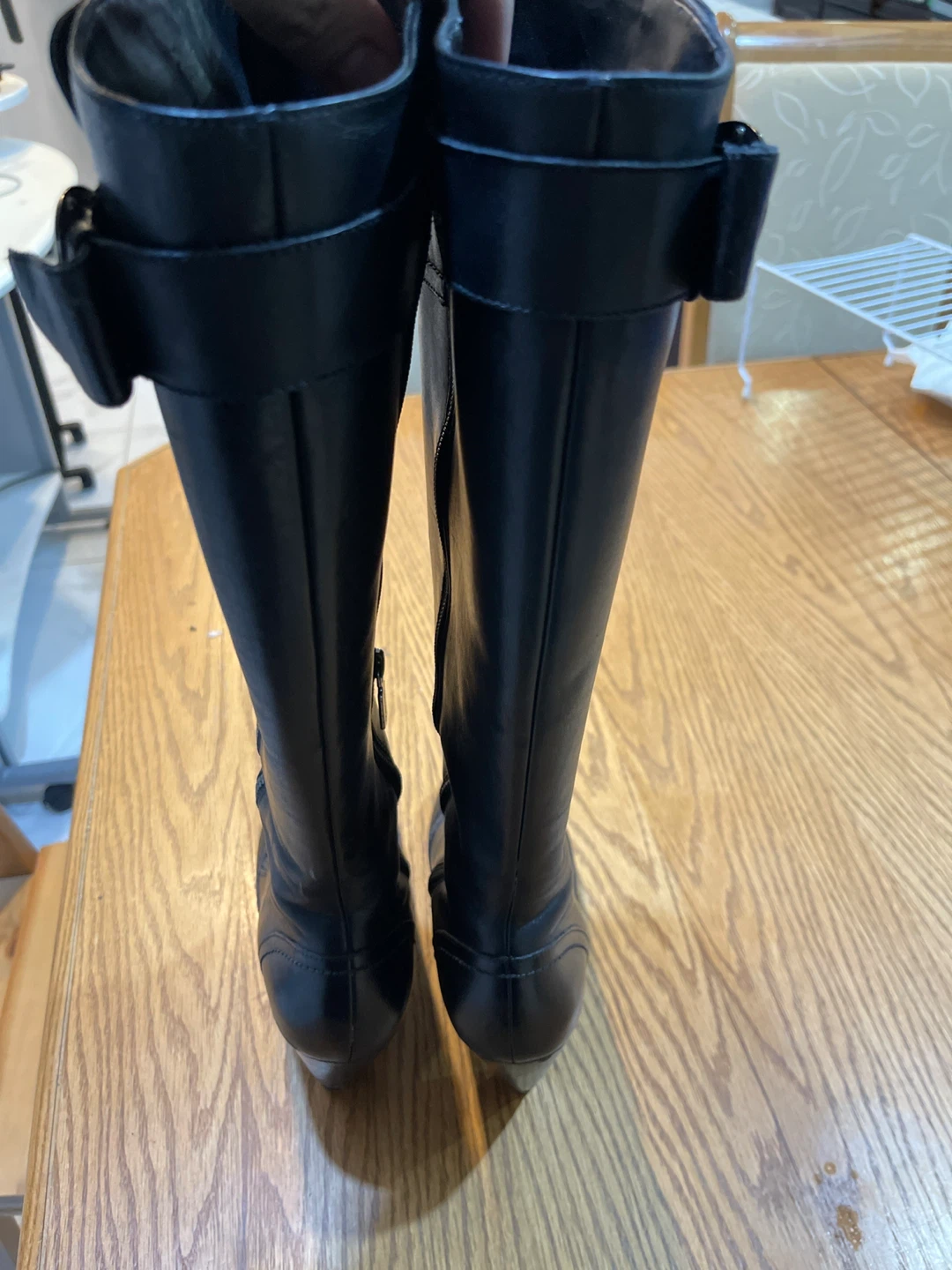 Browns Black Leather Boots - Size 8M - photo 3