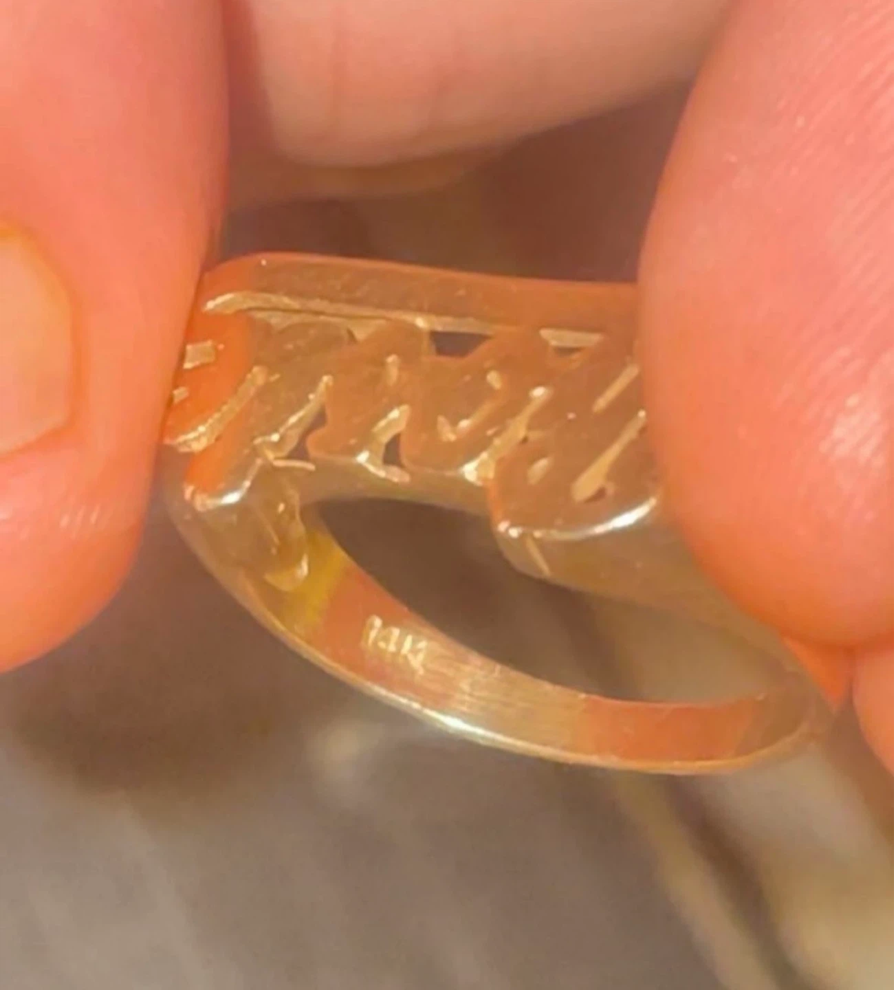 Genuine 14K Gold Name Ring - photo 4
