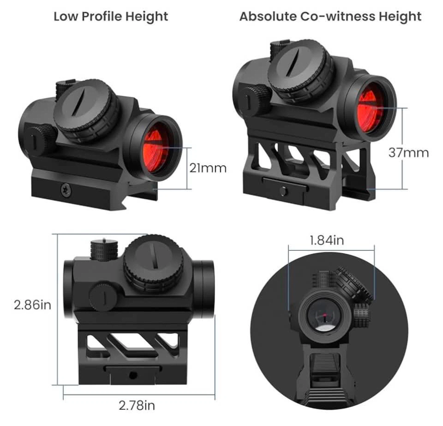 Feyachi 2M0A red dot sight, v30 1 x 20mm - photo 5
