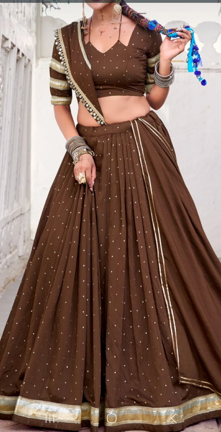 Brown lehenga set