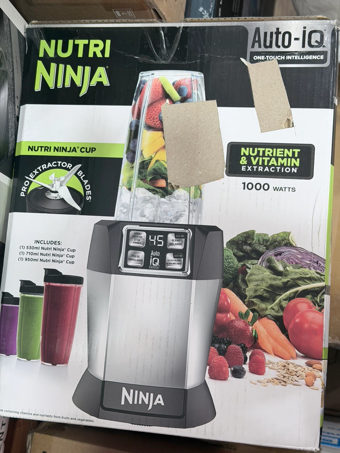 Ninja Nutri Ninja Auto-iQ 1000W Blender with Cups