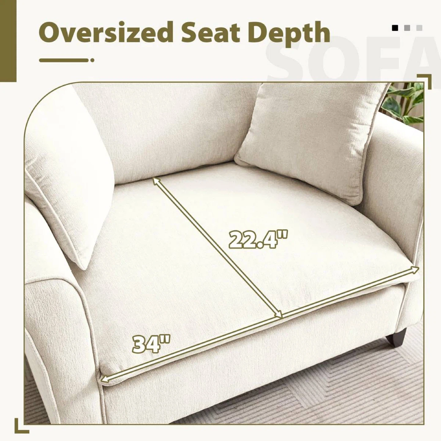 47” Oversized Accent Armchair / Sofa Chair – New - photo 2