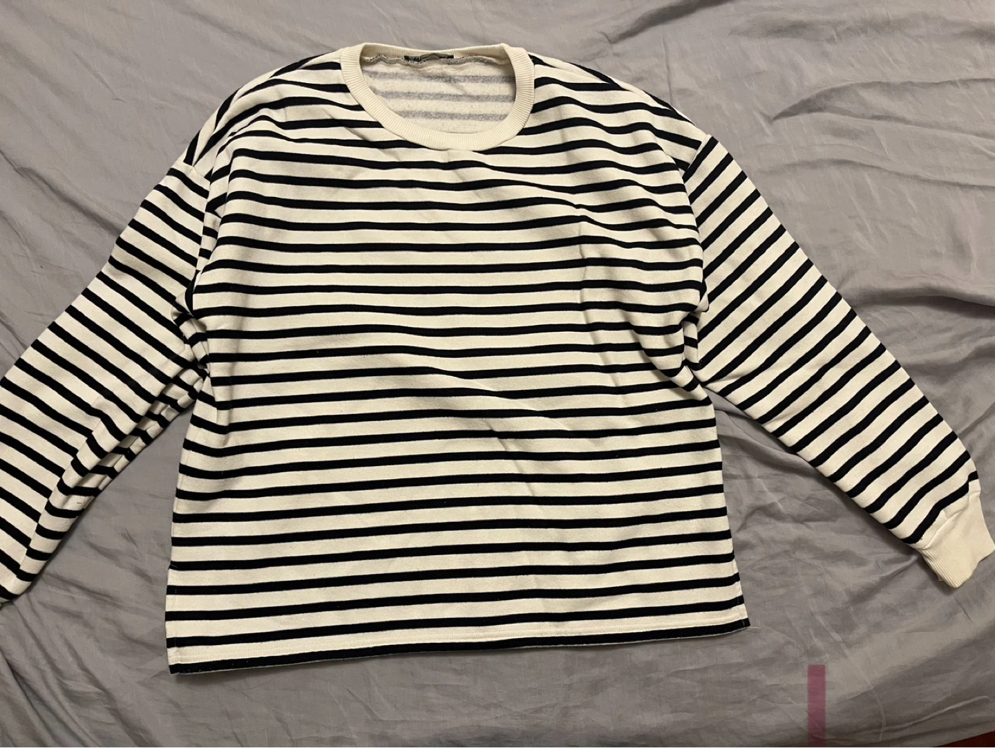 ZARA Striped Long Sleeve Sweatshirt - Medium
