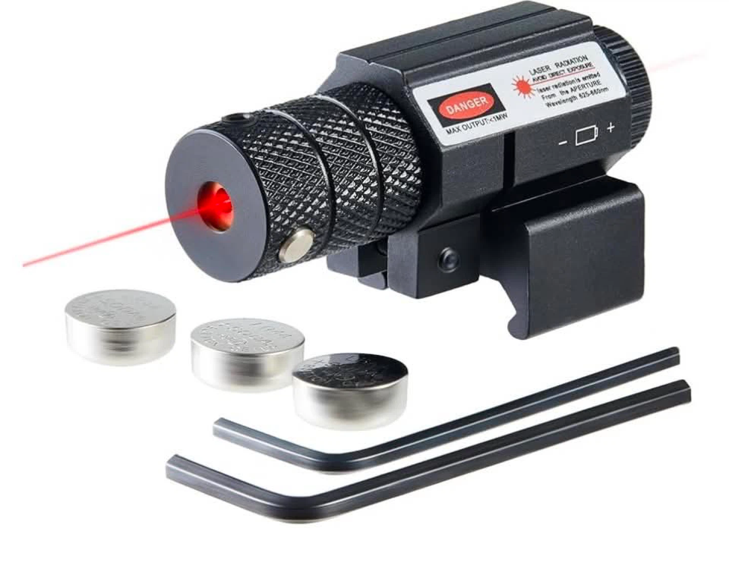 Pinty compact tactical red rail laser sight with Picatinny mount - photo 3