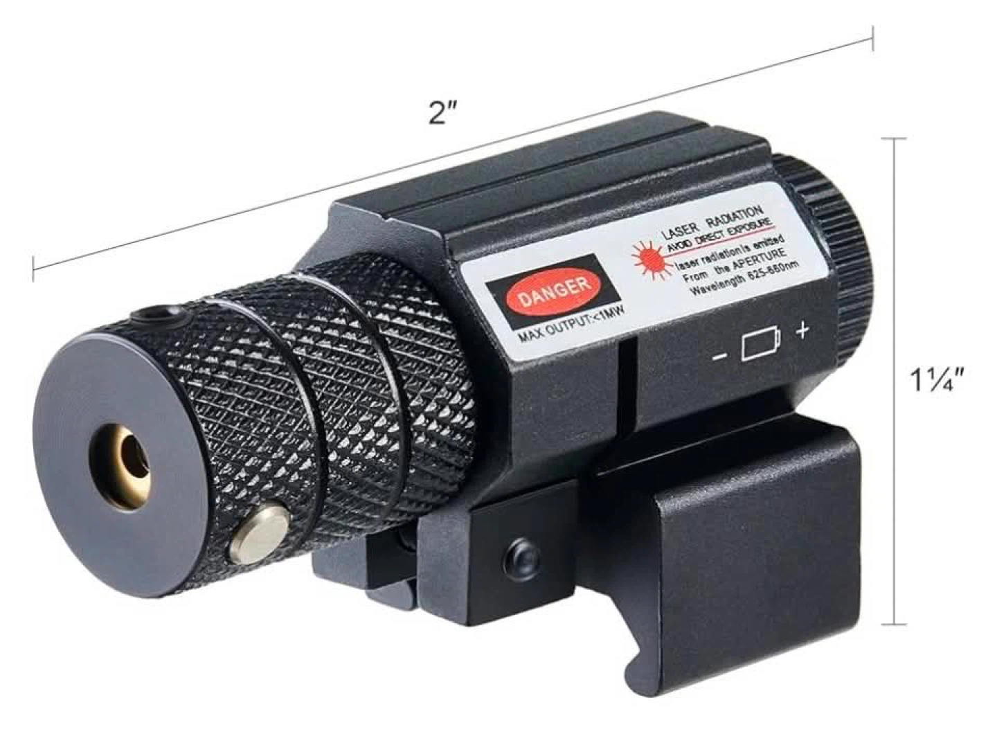 Pinty compact tactical red rail laser sight with Picatinny mount - photo 2