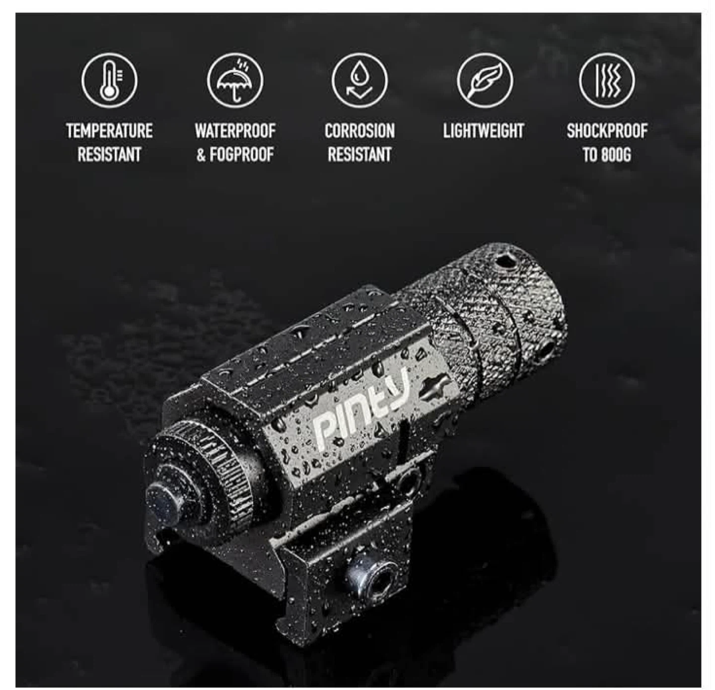 Pinty compact tactical red rail laser sight with Picatinny mount - photo 5