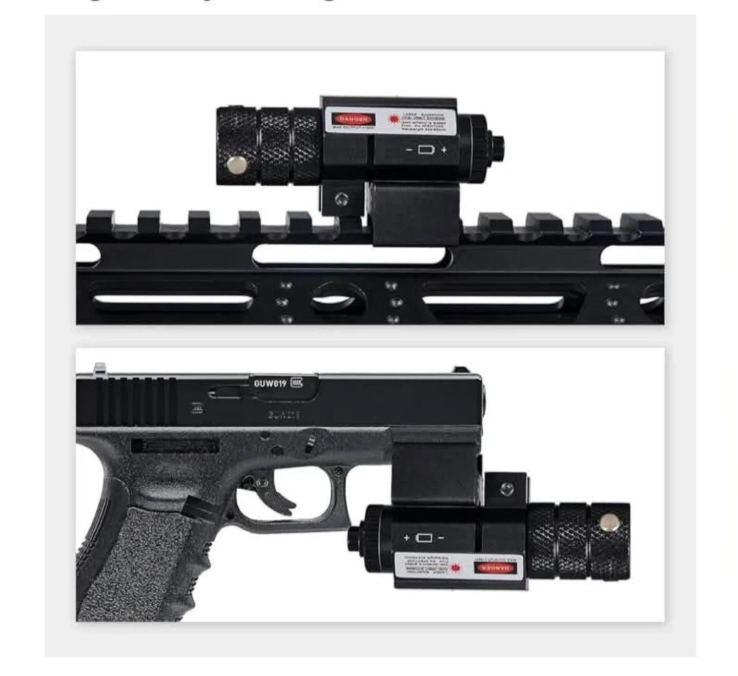 Pinty compact tactical red rail laser sight with Picatinny mount - photo 4