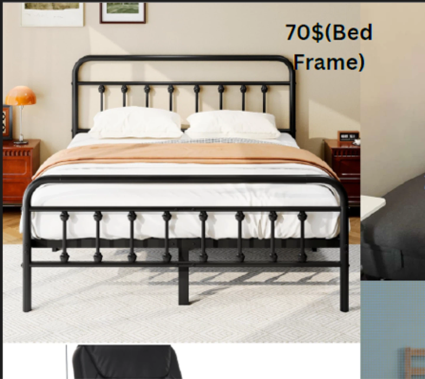 Black Metal Bed Frame