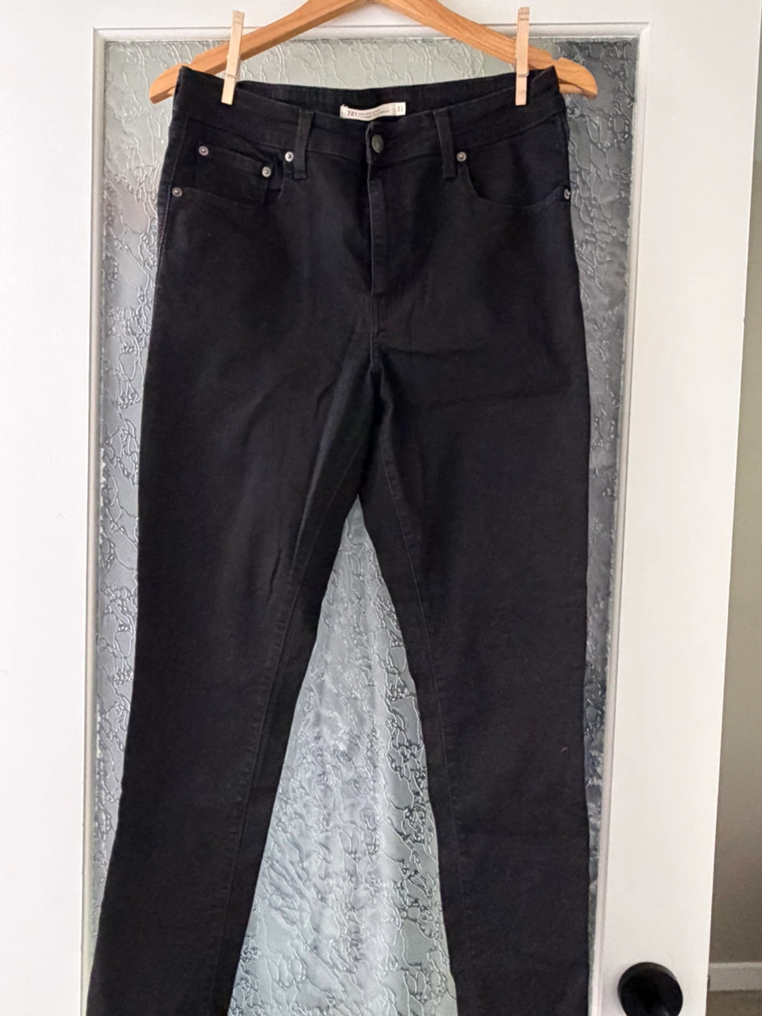 Levi's 721 High Rise Skinny Jeans Black Size 31