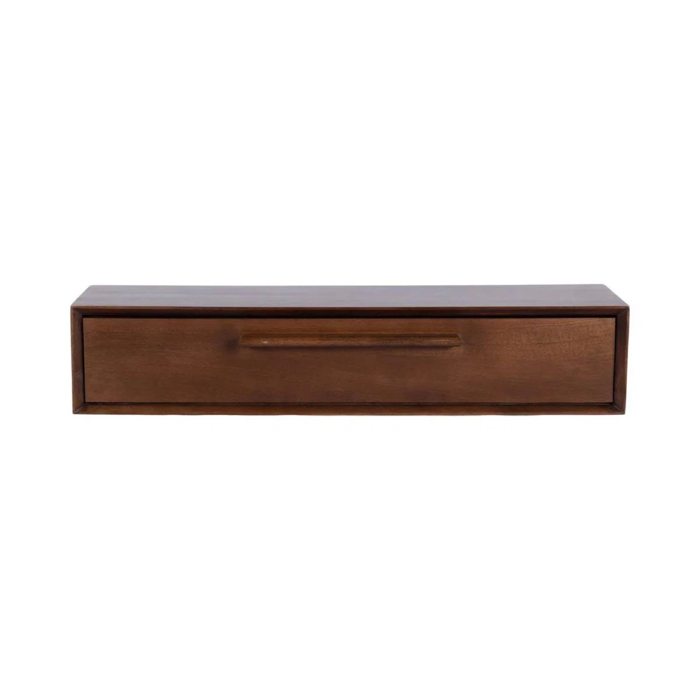 Floating Entryway Console Table – Dark Brown Wood - photo 3