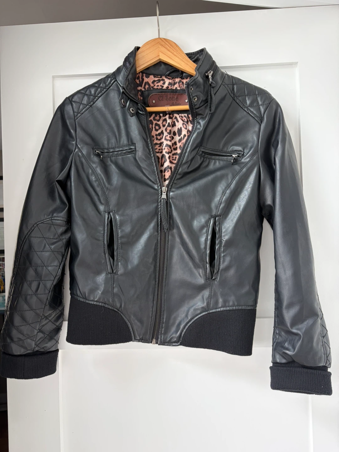 Ci Sono By Cavalini Faux Leather Jacket