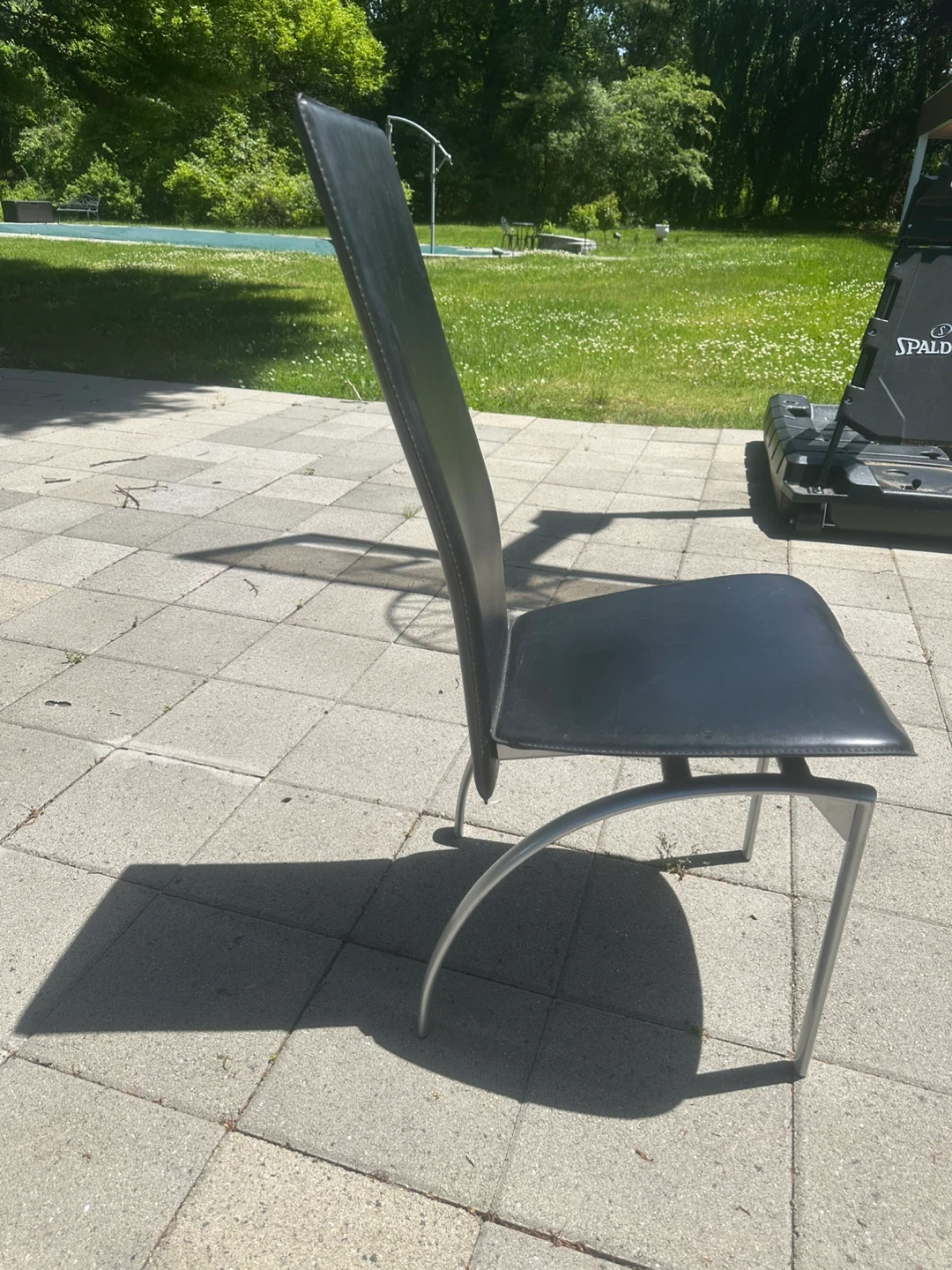 4 Black  Faux Leather Dining Chair - photo 2