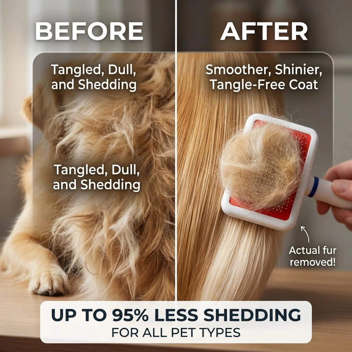 Pet Grooming Slicker Brush for Dogs & Cats - photo 2