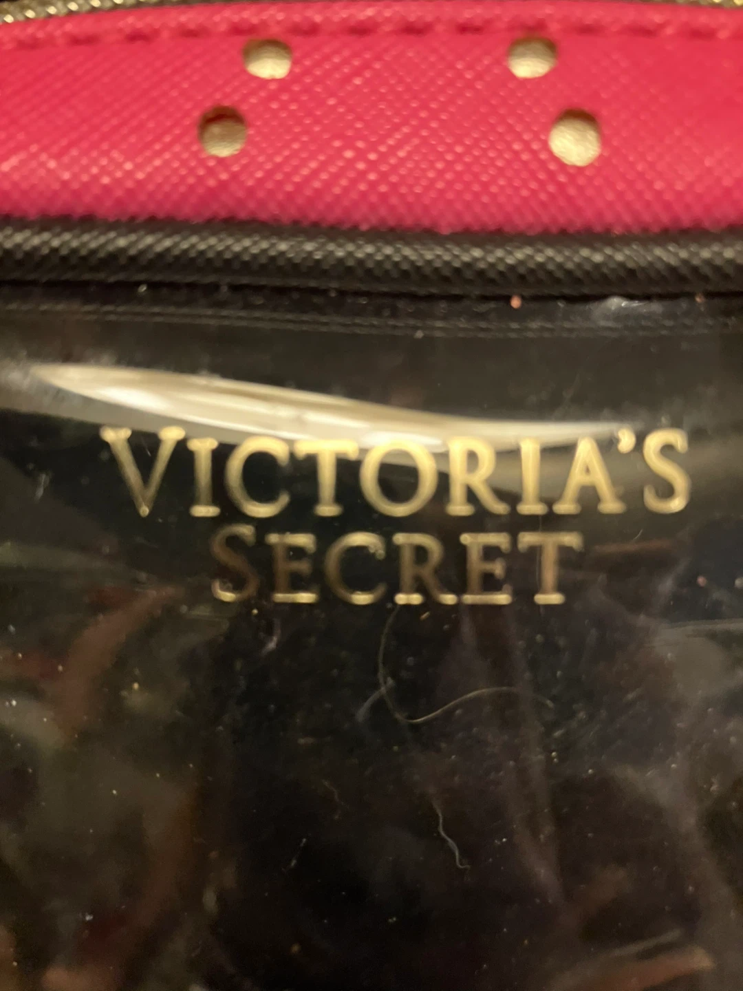 Victoria's Secret Pink & Gold Cosmetic Bag