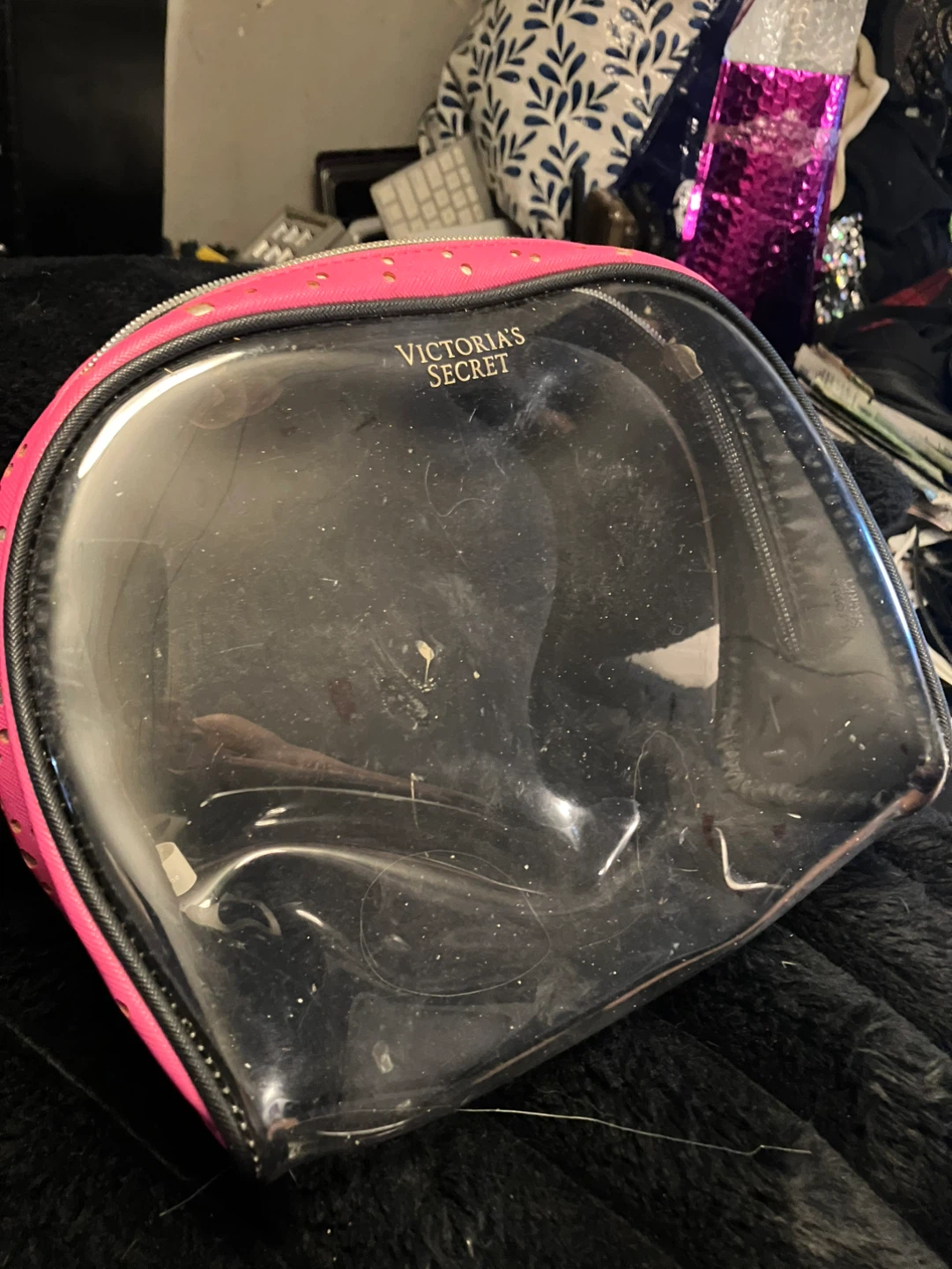 Victoria's Secret Pink & Gold Cosmetic Bag - photo 2