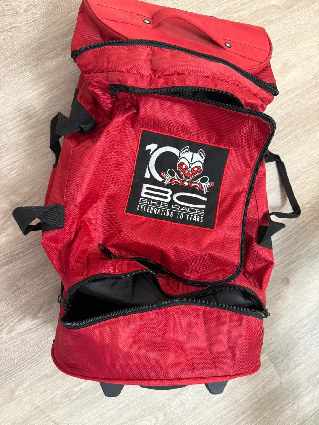 Red BC Bike Race Duffel Bag