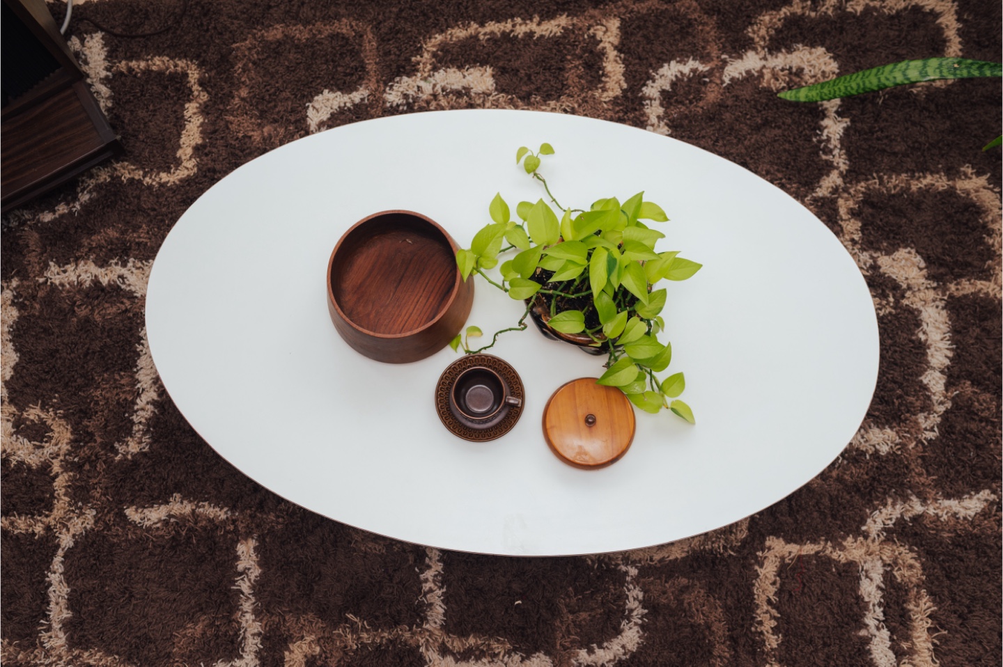 1960s Space Age Oval Coffee Table - photo 2