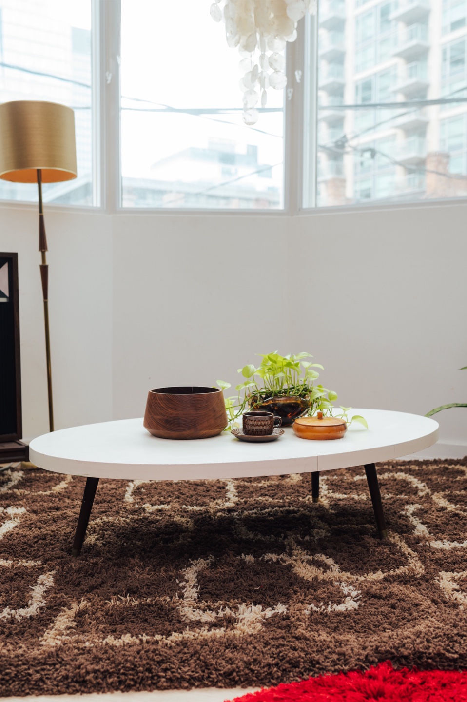 1960s Space Age Oval Coffee Table