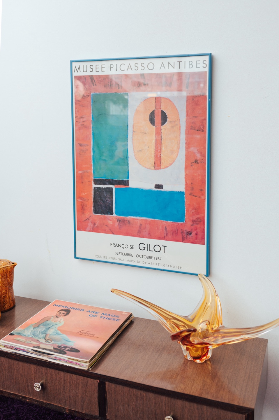 1987 Musée Picasso Antibes Gilot Framed Exhibition Poster