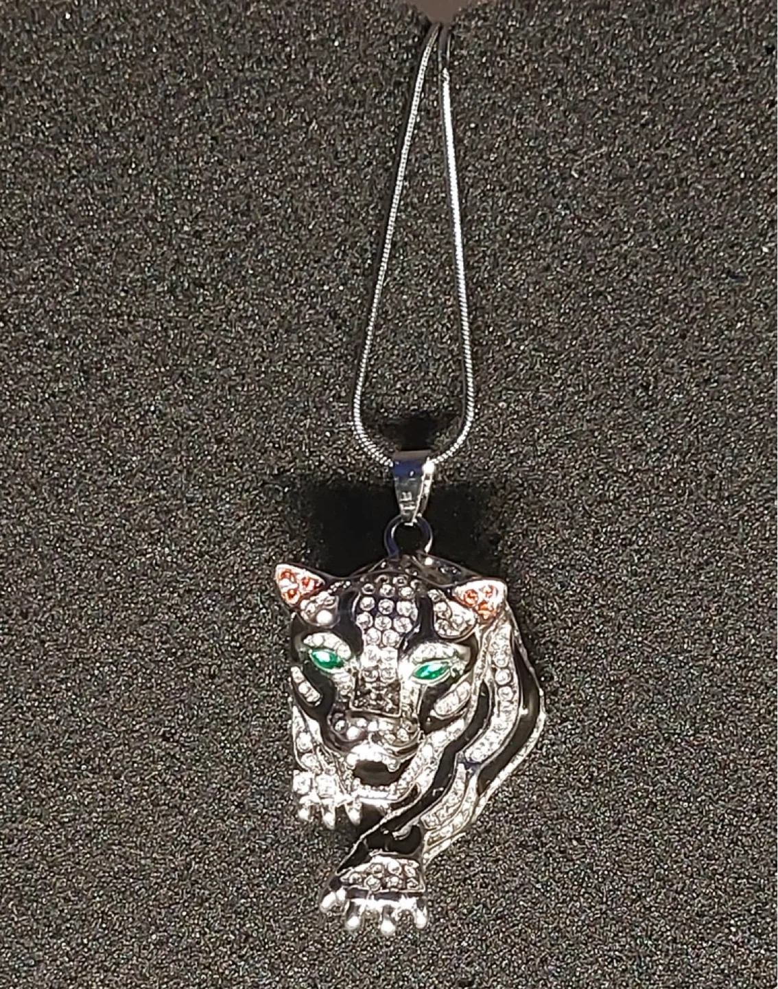 Pave Crystal Panther Pendant Necklace
