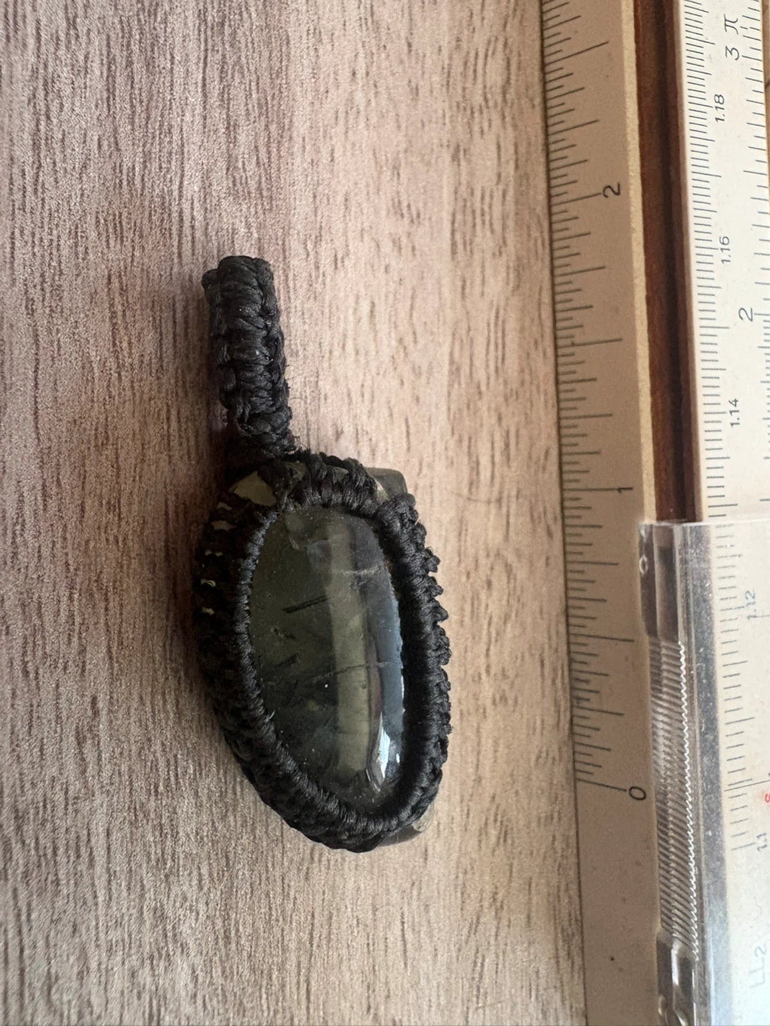 Macrame Pendant with Natural Stone Macrame Labradorite Necklace - photo 3