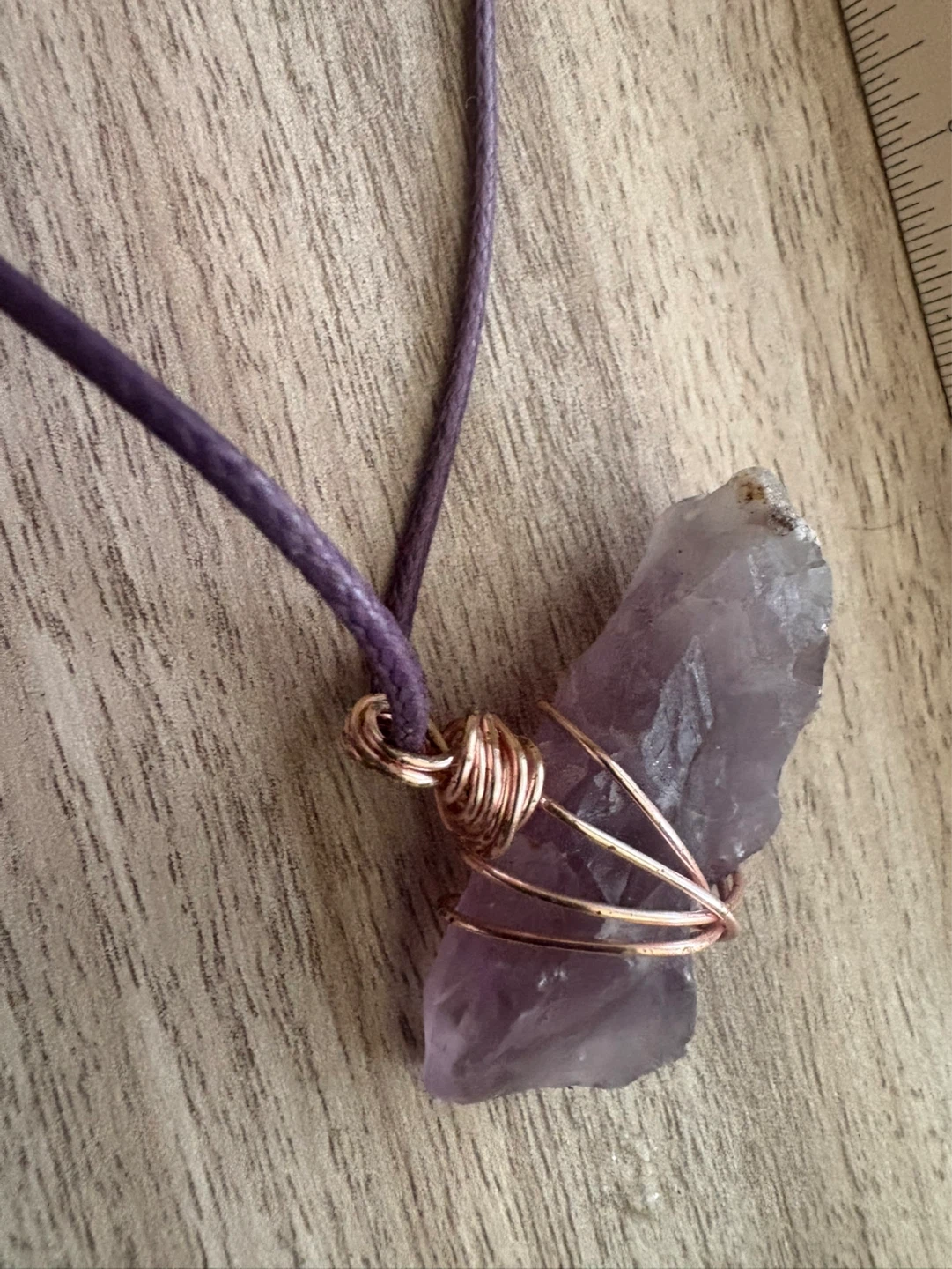 Amethyst Crystal Pendant Necklace - photo 3