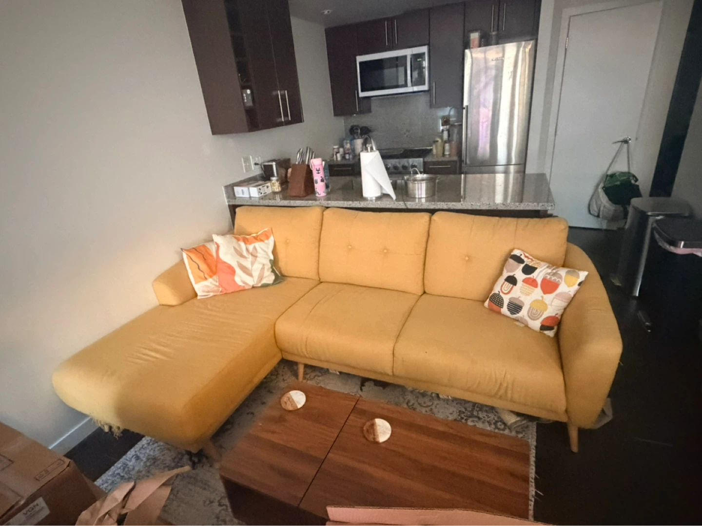 Structube Teresa Left-Facing Sectional Sofa - Dijon