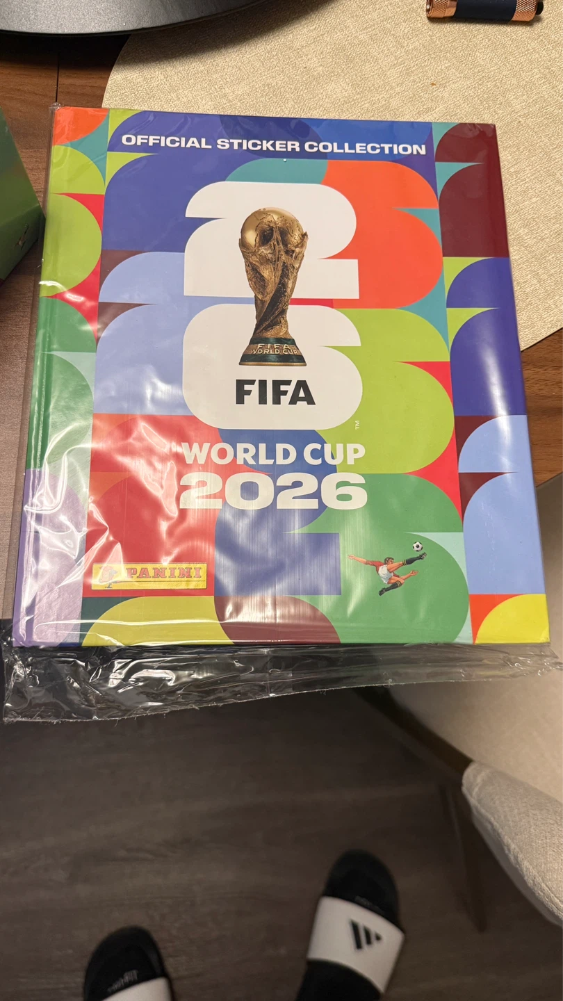 HARDCOVER Panini World Cup album + 104 envelope box