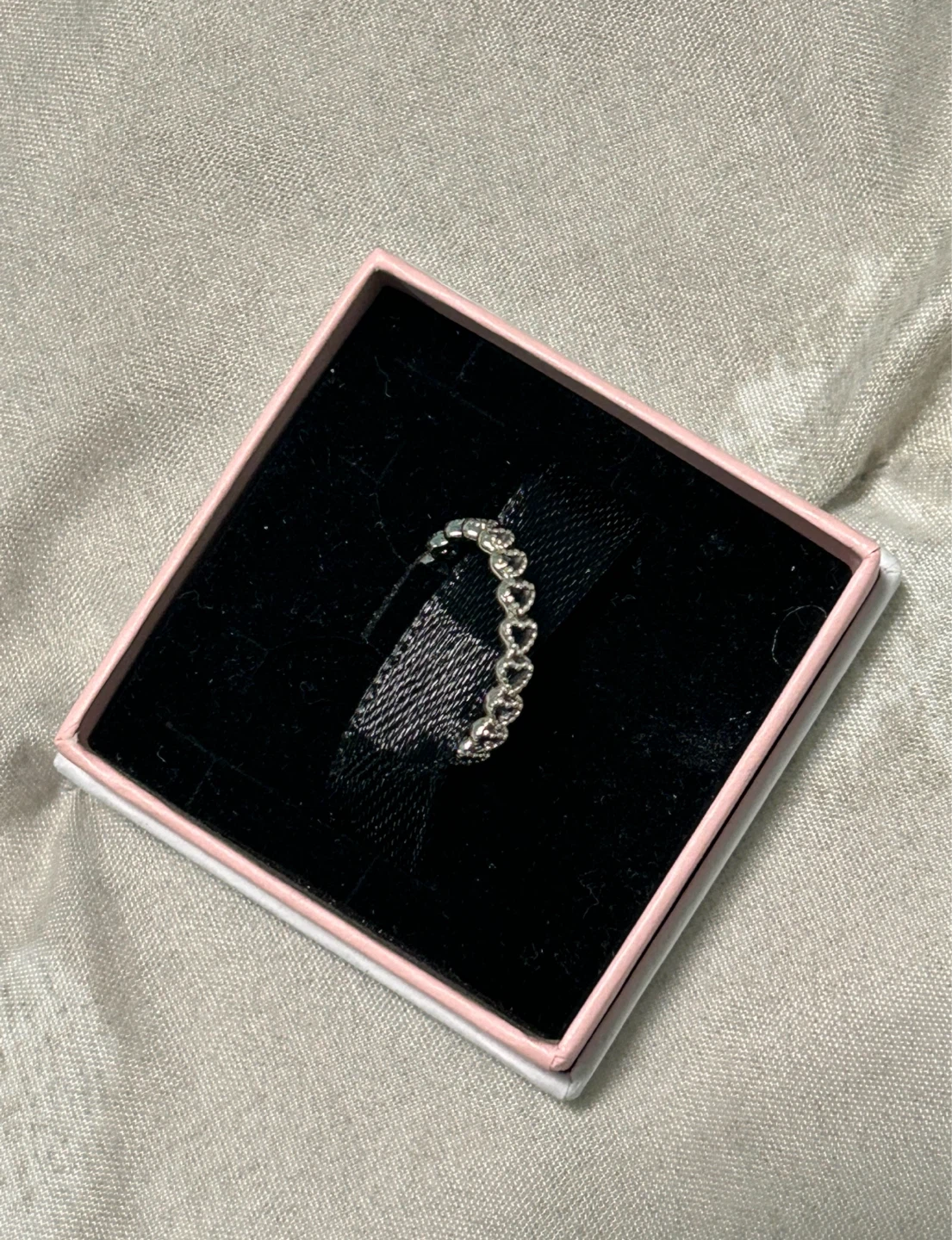 Pandora Band of Hearts Ring