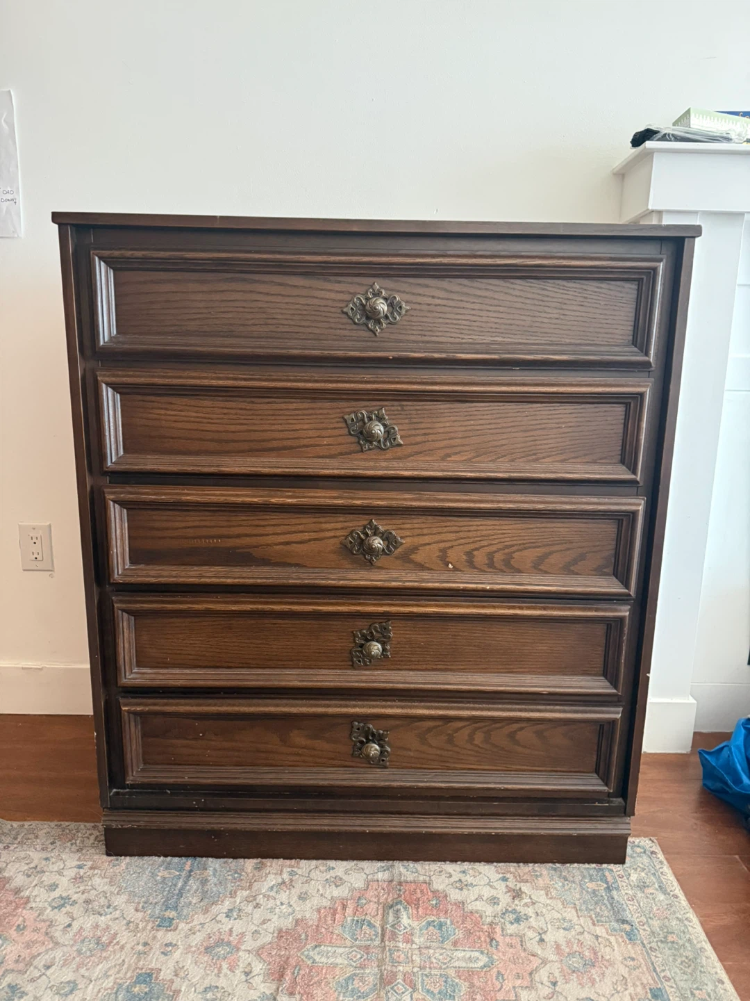 FREE Dark Wood 5-Drawer Dresser