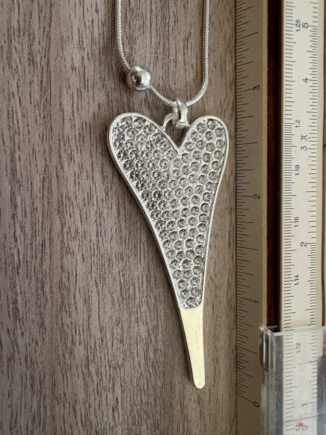 Fashion Jewelry Silver Tone Heart Pendant Necklace
