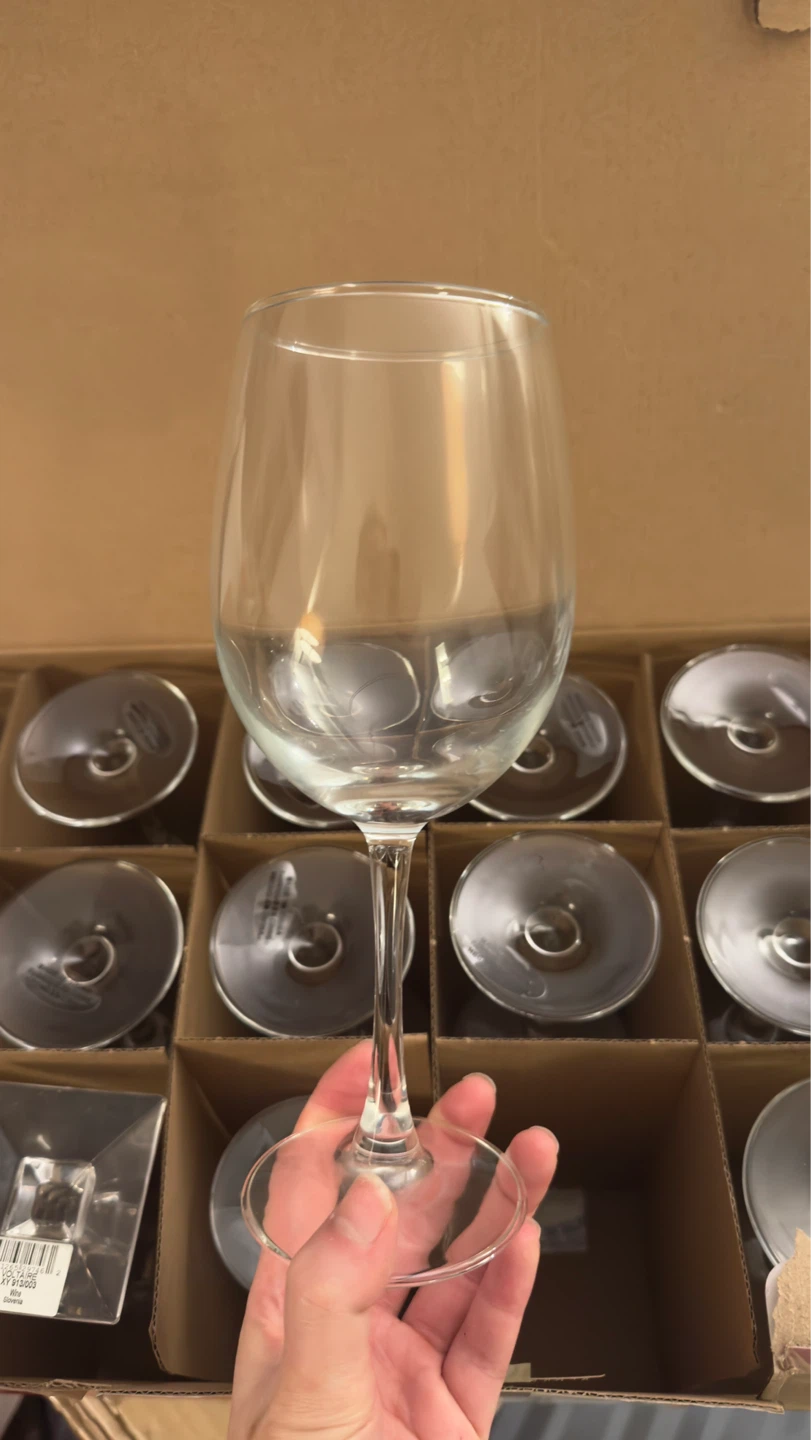 Crystal King Vino Stem Wine Glasses - 18 PC