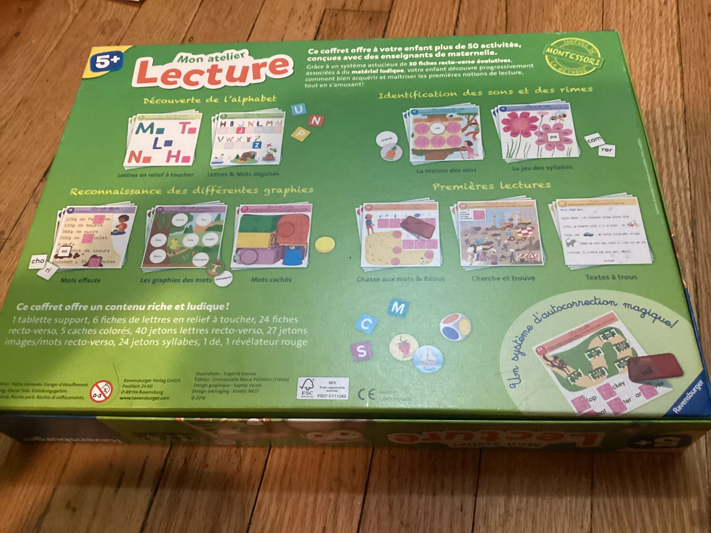 French Ravensburger Mon atelier Lecture Learning Game - photo 3