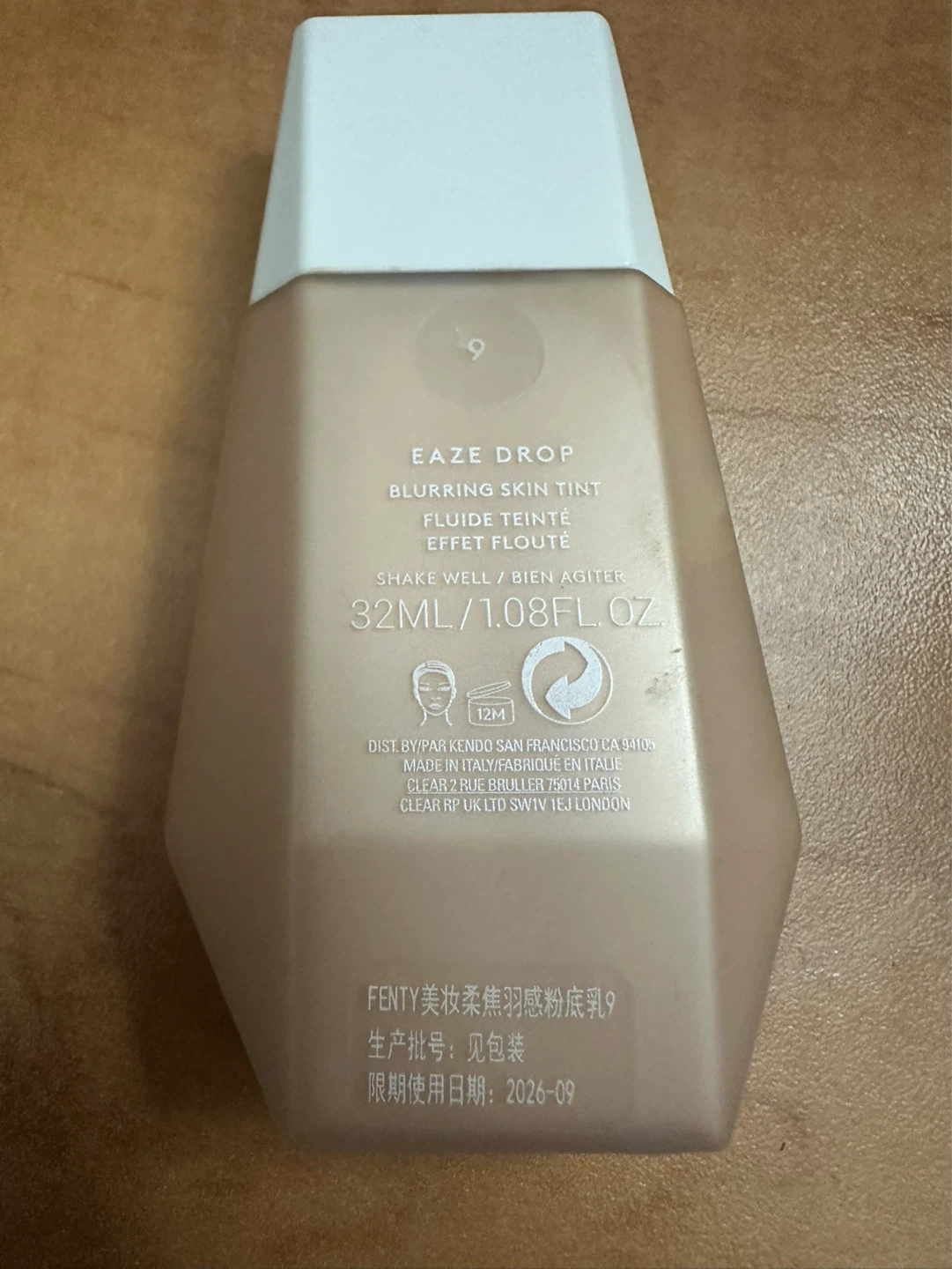 ($60 value) Fenty Eaze Drop Blurring Skin Tint - Shade 9 Neutral - photo 4