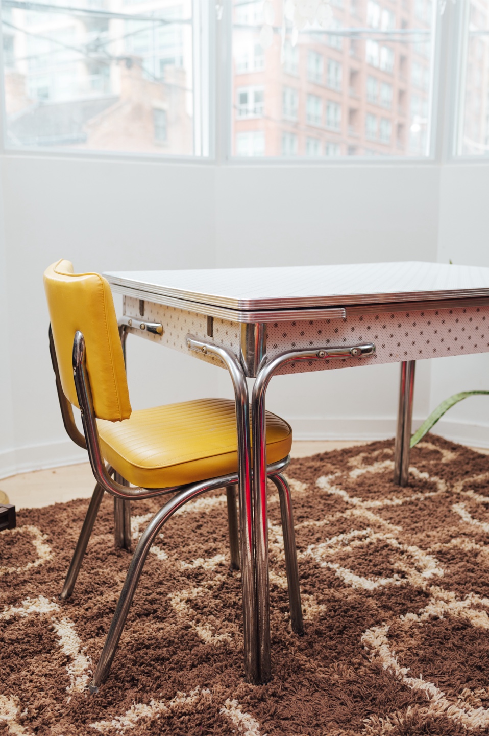 Vintage 50s Chrome Dinette Extension Table - photo 2