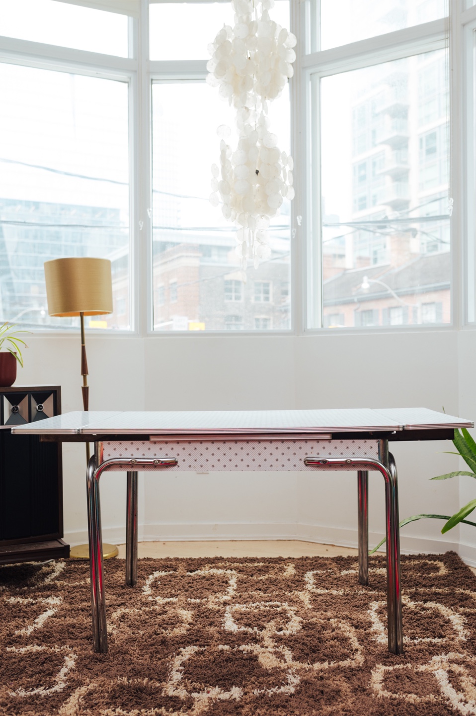 Vintage 50s Chrome Dinette Extension Table - photo 3
