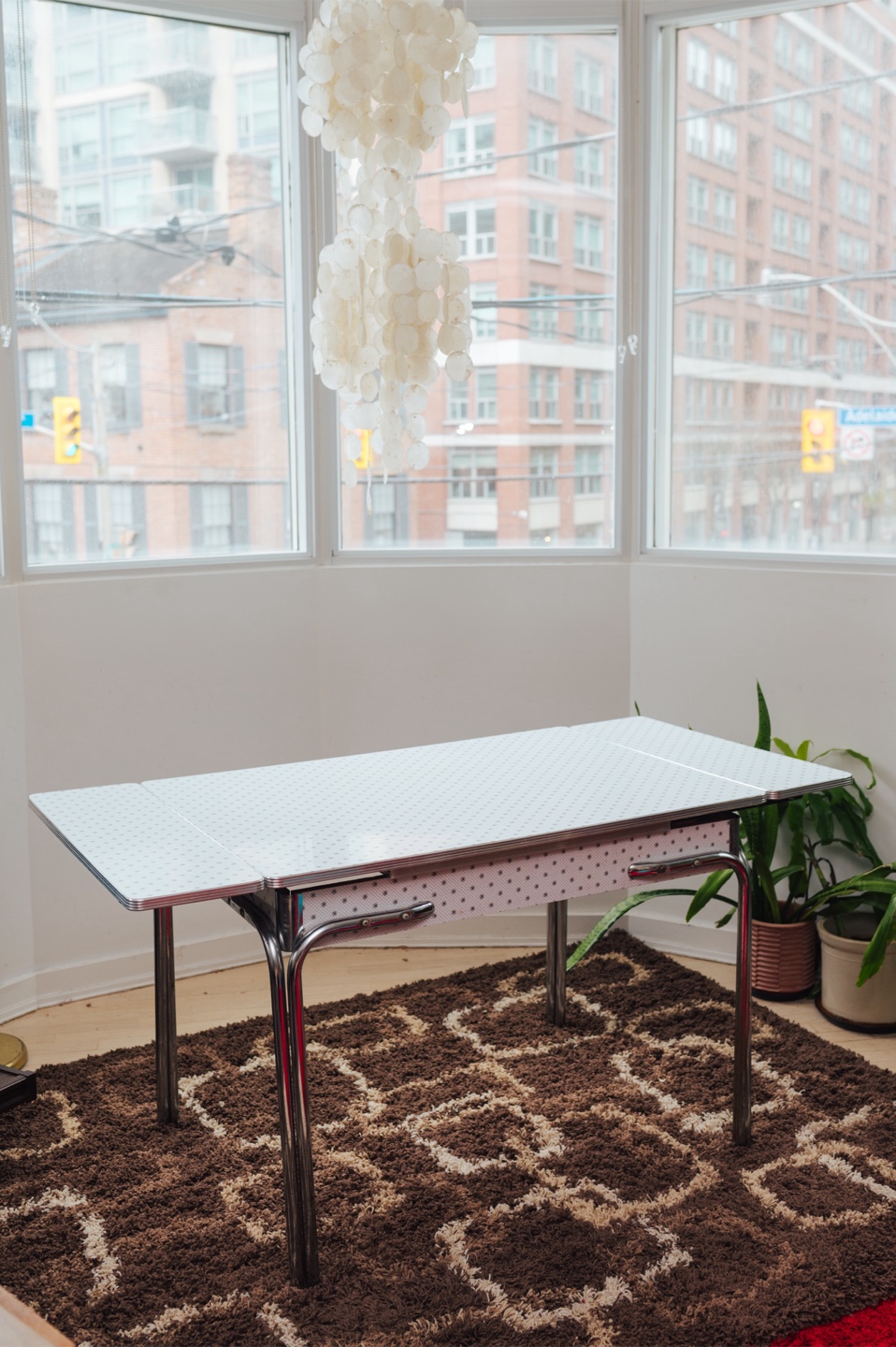 Vintage 50s Chrome Dinette Extension Table - photo 4