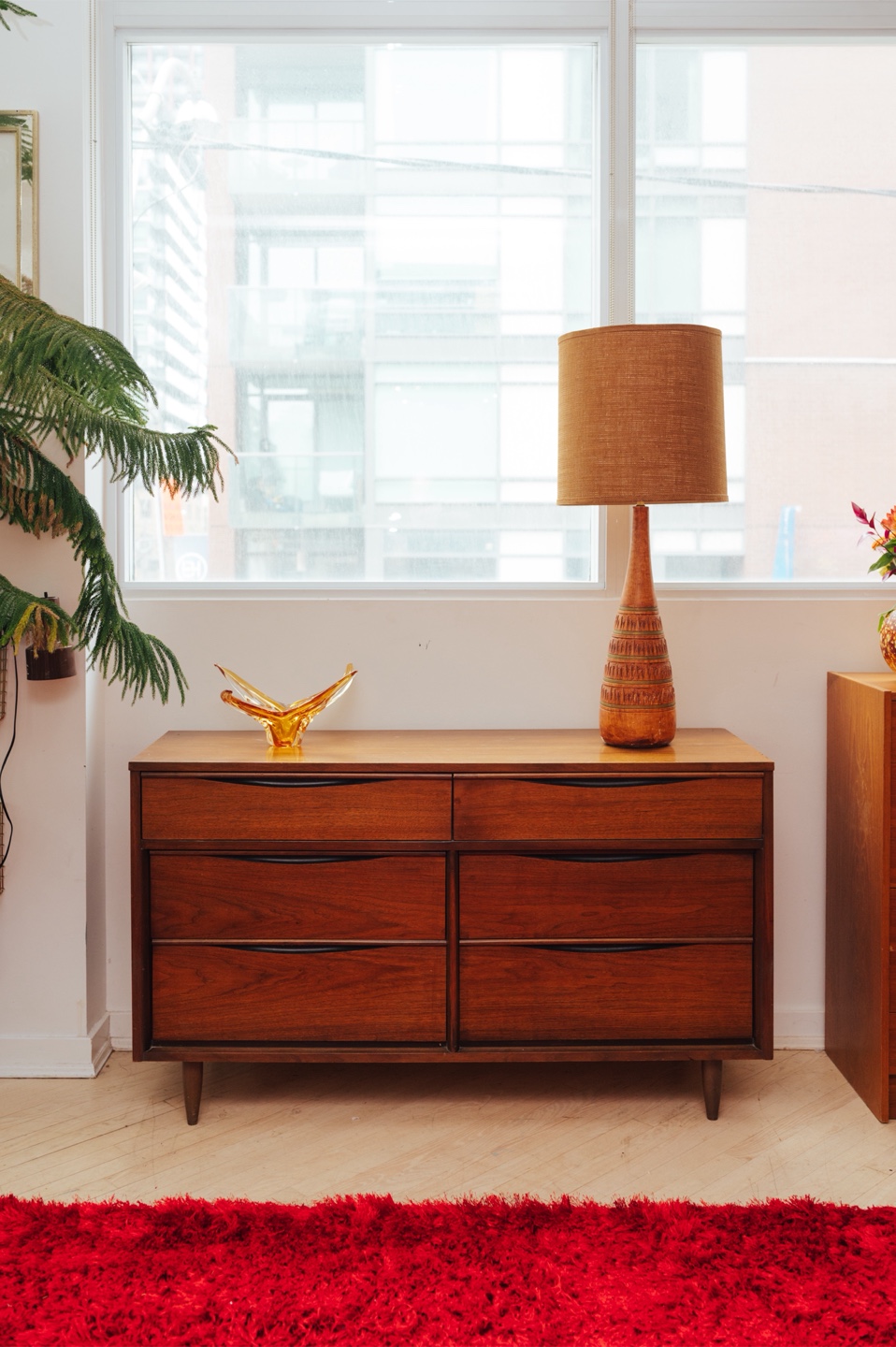 Midcentury Porcelain Table Lamps – Woodgrain Glaze - 1 Available - photo 5