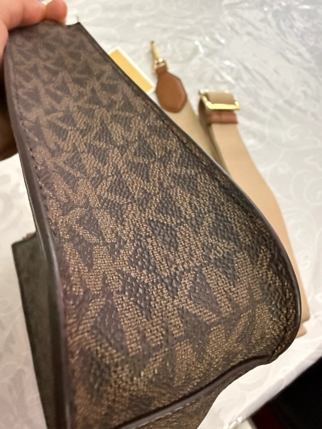 Michael Kors Signature Monogram Shoulder Bag - Brown - photo 3